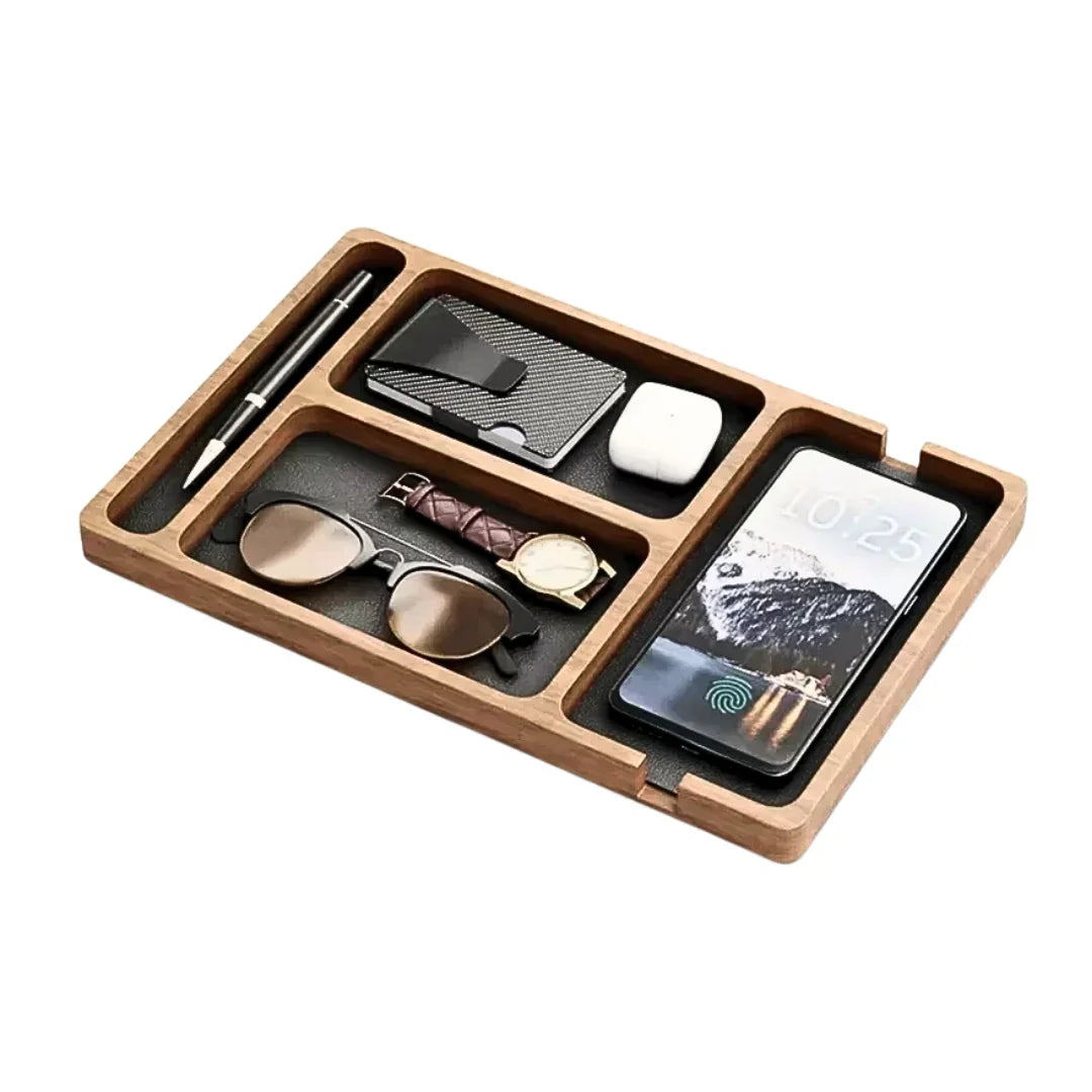 Caixa Organizadora de Madeira Premium - Elegância Minimalista e Ordem