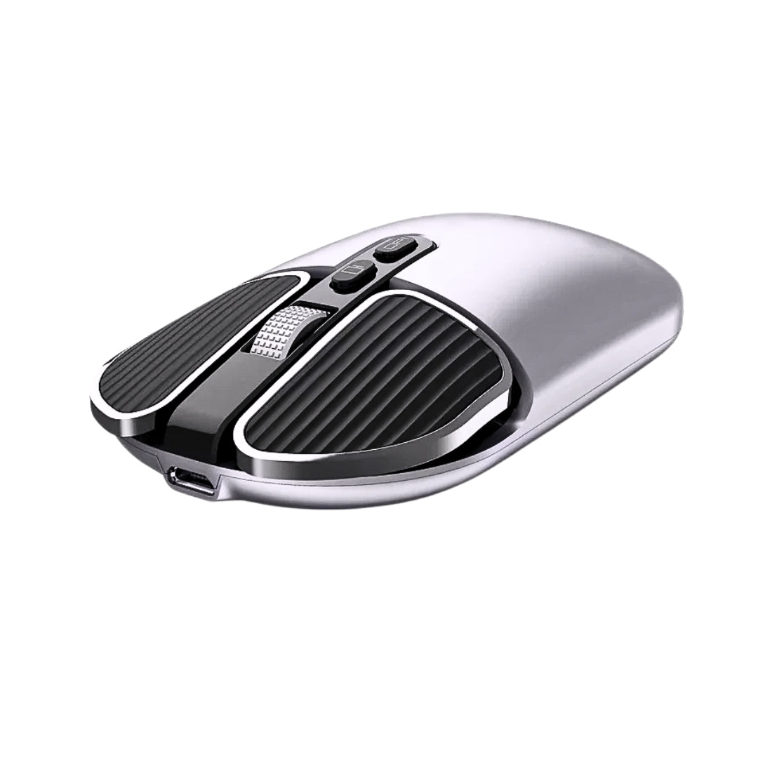 Mouse Bluetooth 2.4GHz - Silencioso e Recarregável