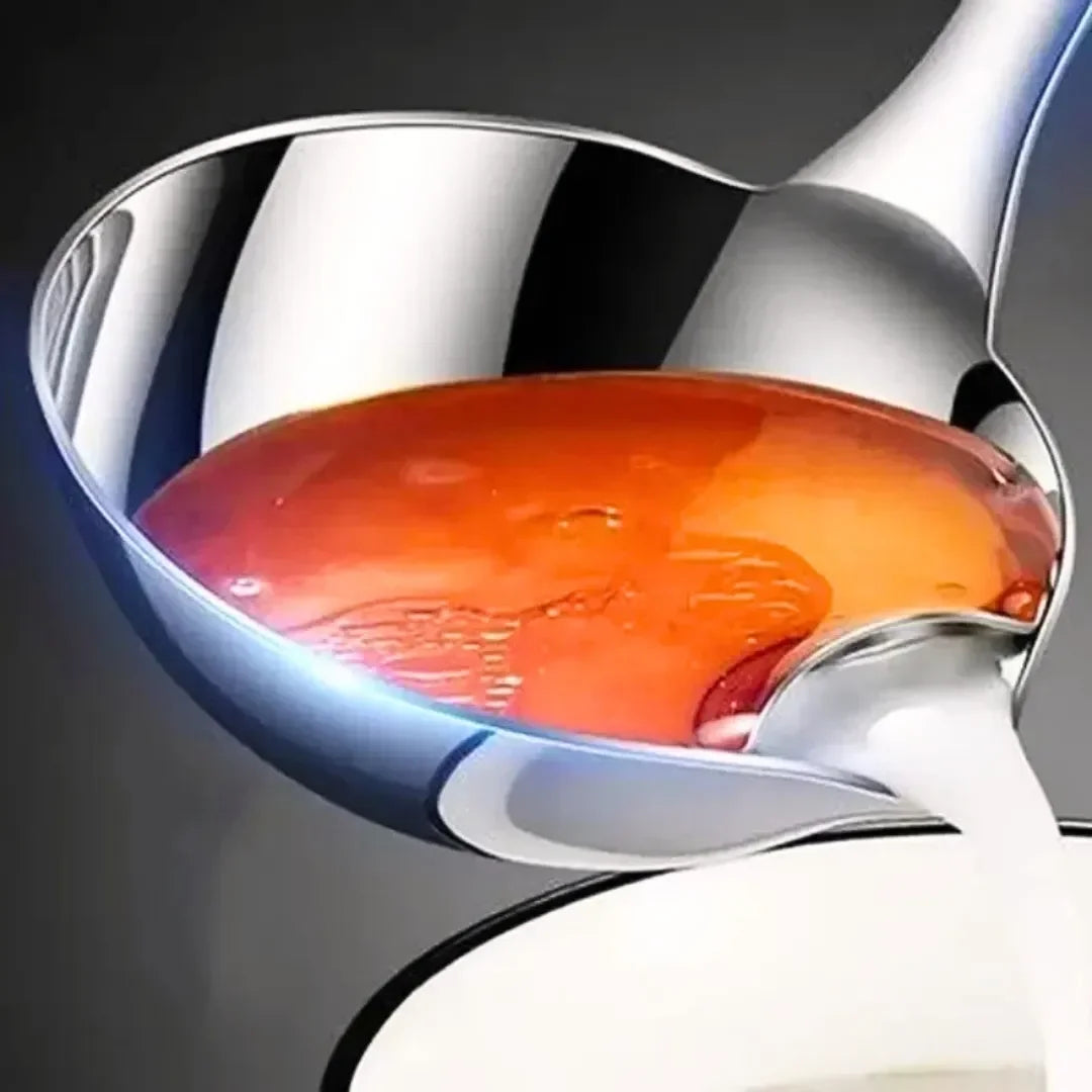 Colher de Sopa com Filtro - Em Aço Inoxidável para Óleo