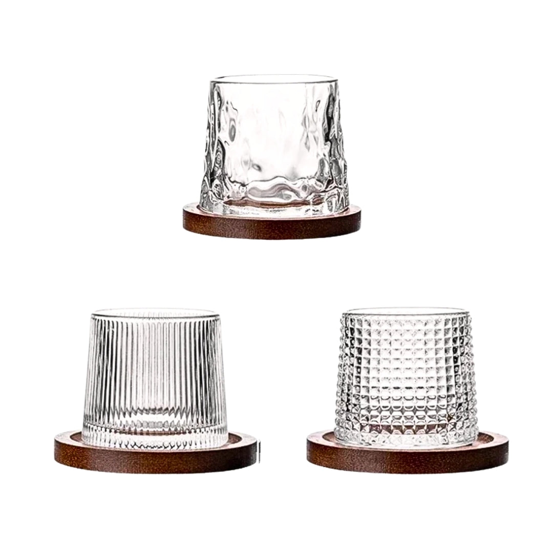 Copo para Uísque Giratório - De Vidro Sem Chumbo 200ml