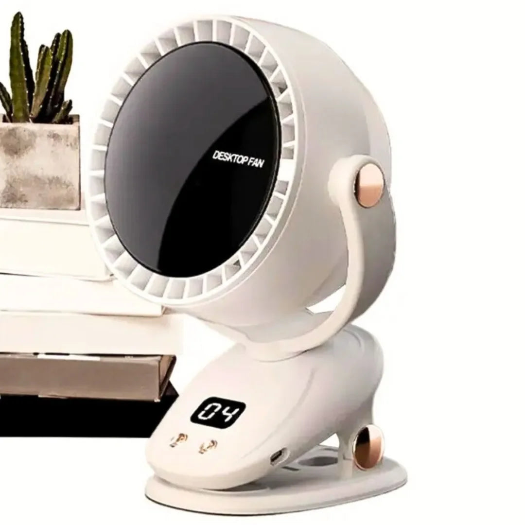 Ventilador Portátil USB Silencioso - Sem Fio de 6 Velocidades