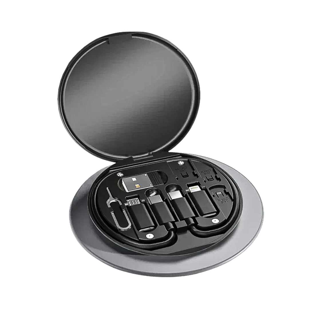 Adaptador OTG 5 em 1 Tipo C - Conversor Rápido com Estojo