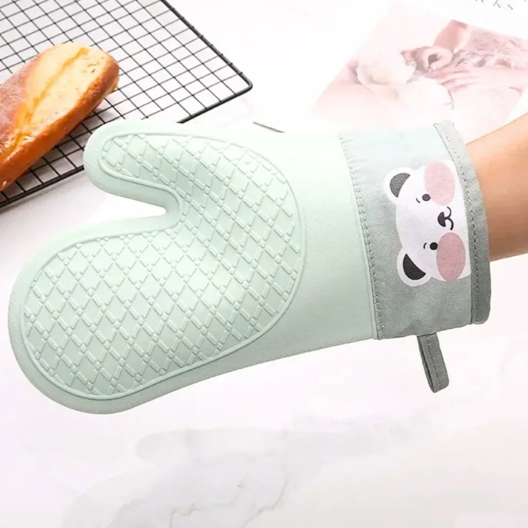 Luvas de Silicone Longas - Proteção Térmica para o Forno