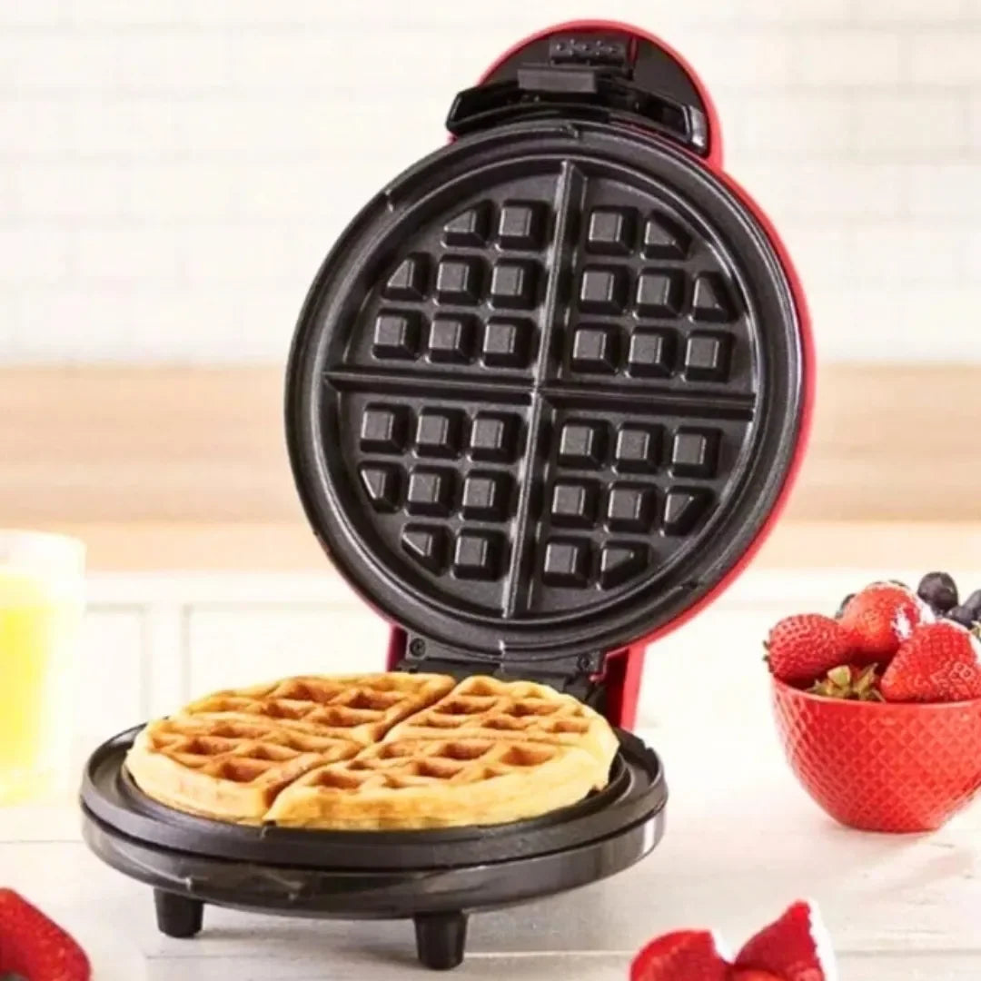 Máquina de Waffle Compacta - 350W com Placas Antiaderentes