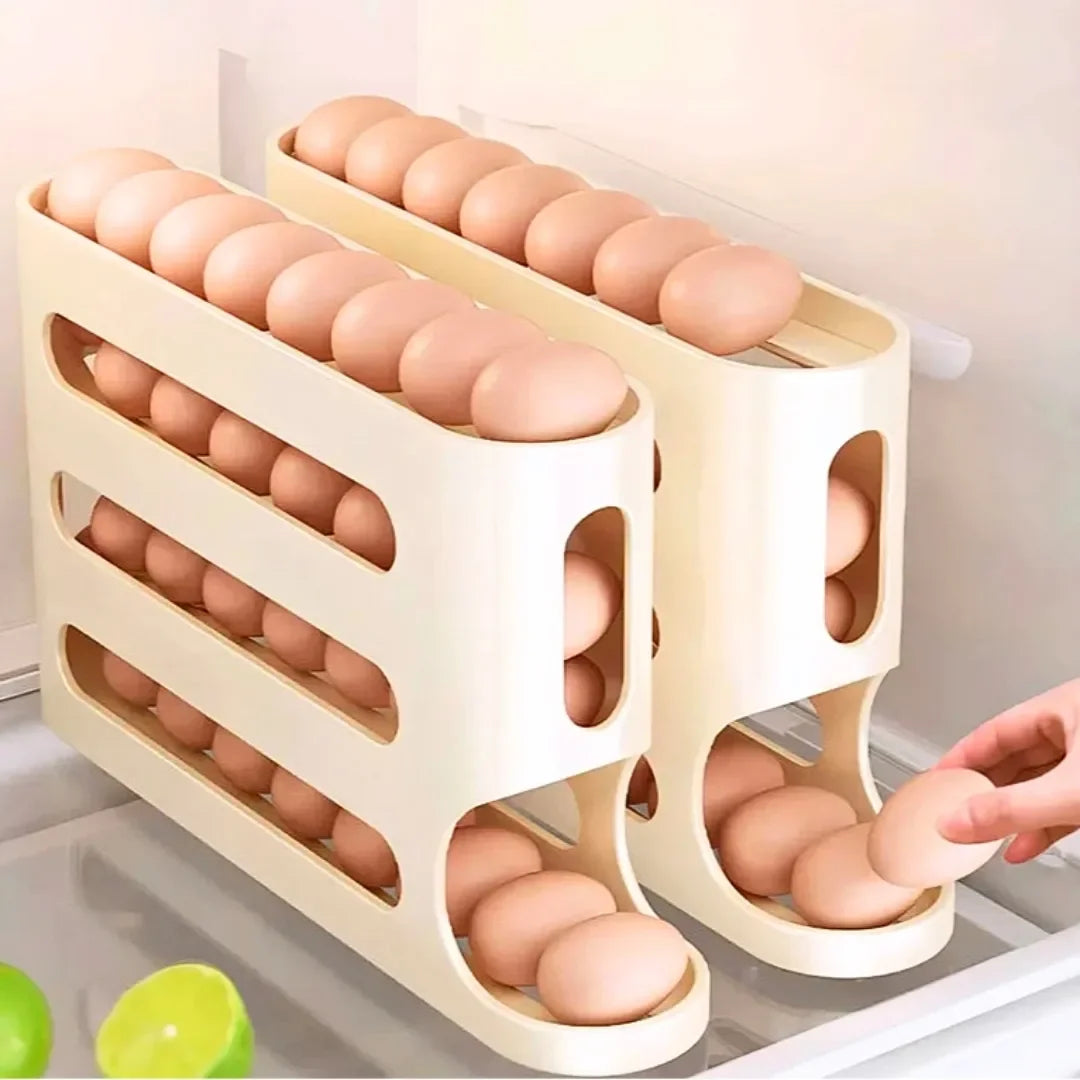 Porta Ovos Automático Deslizante para Geladeira - até 30 ovos