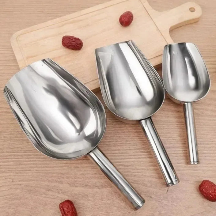 Pá de Aço Inox - Para Gelo e Farinha em 3 Tamanhos