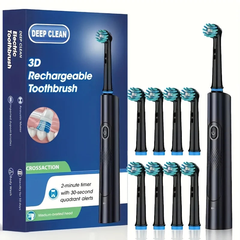 Escova de Dentes Elétrica Rotativa 3D - 5 Modos