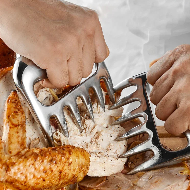 Garfos de Corte Garra Estilo Urso -em Aço Inox 6 Dentes