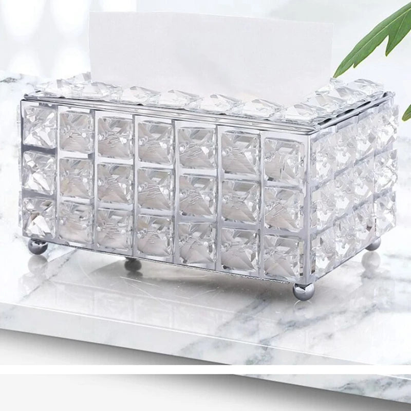 Caixa de Lenços de Cristal Luxo - Estilo Nórdico