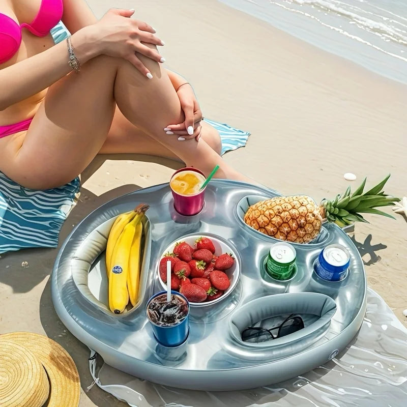 Ilha Flutuante Térmica Premium - Barra de Gelo Integrada e Porta-Copos