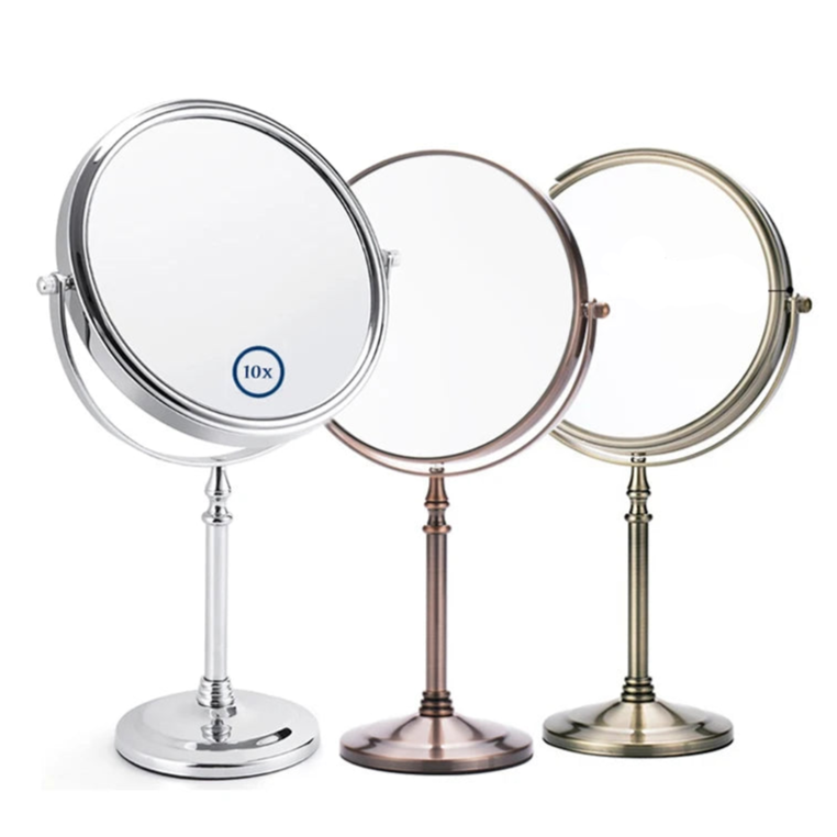 Espelho de Maquiagem 8 Polegadas - Ampliação 10x com Rotação 360º