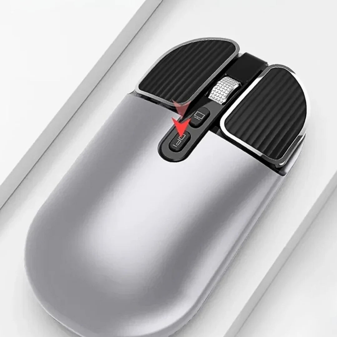 Mouse Bluetooth 2.4GHz - Silencioso e Recarregável
