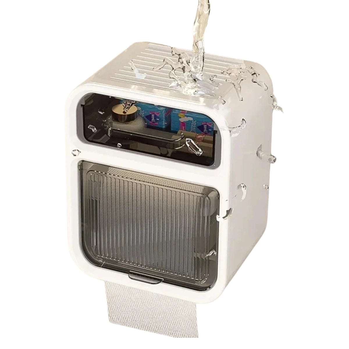 Suporte de Papel Toalha de Parede - Design Duplo à Prova d'Água Sem Furo