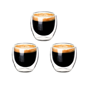 Copo de Vidro Camada Dupla - Isolamento Térmico para Café e Chá
