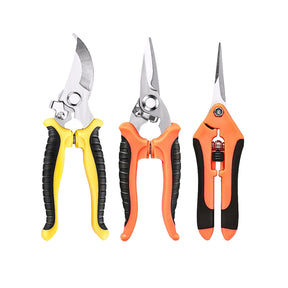 Kit de 3 Tesouras para Poda - em Aço Inox