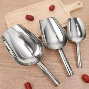 Pá de Aço Inox - Para Gelo e Farinha em 3 Tamanhos