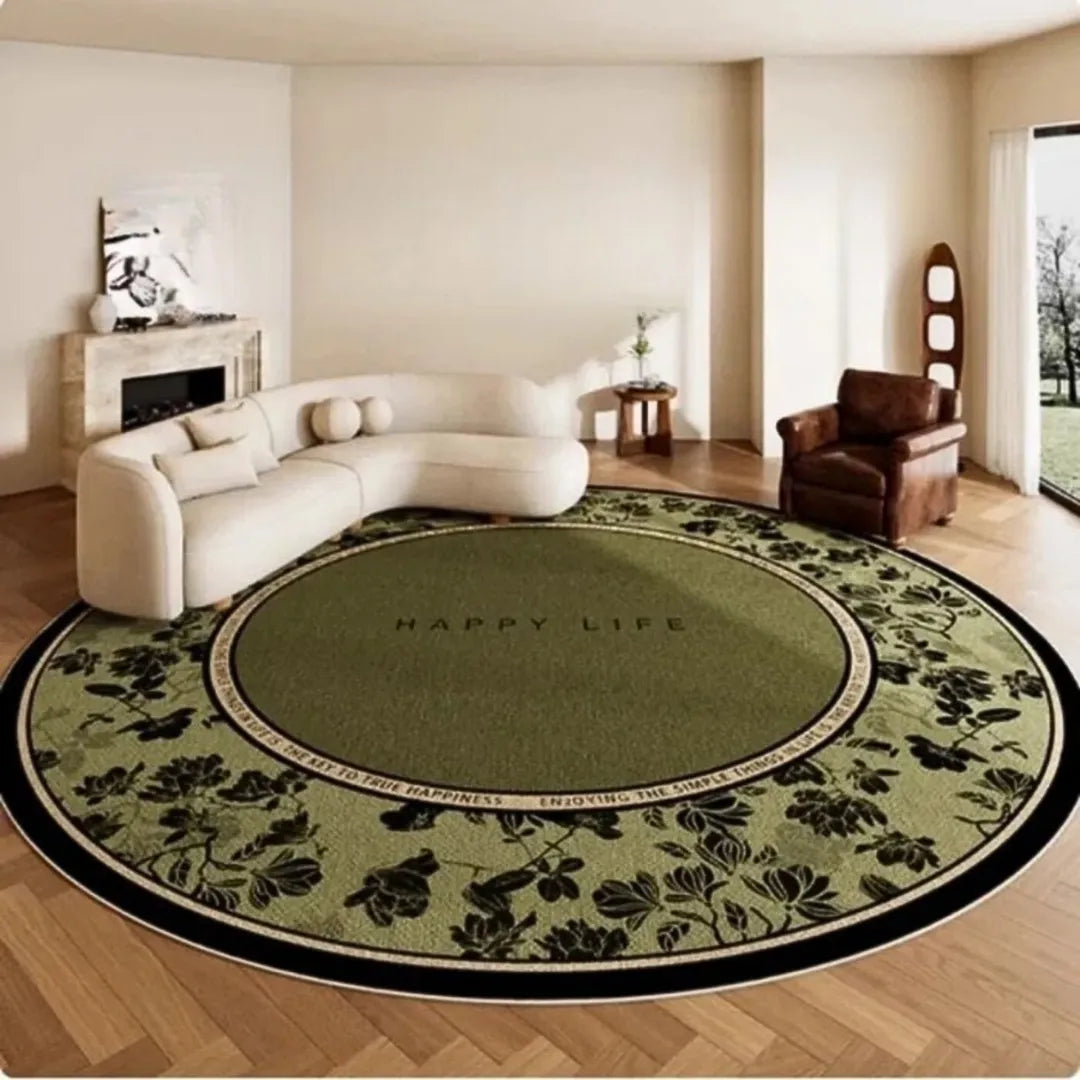 Tapete Vintage Floral - De Flanela Macia Antiderrapante