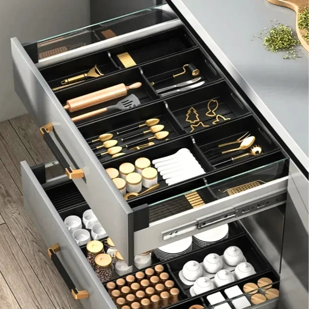 Organizador Retrátil para Gavetas - Em Alumínio