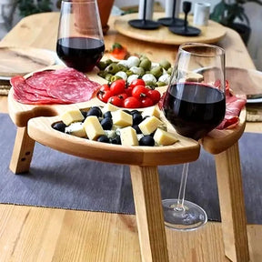 Mesa Dobrável Portátil de Madeira