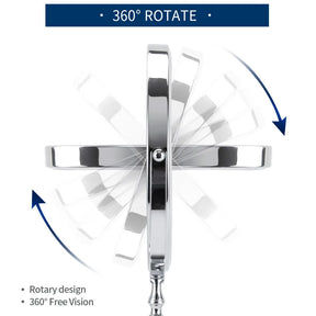 Espelho de Maquiagem 8 Polegadas - Ampliação 10x com Rotação 360º