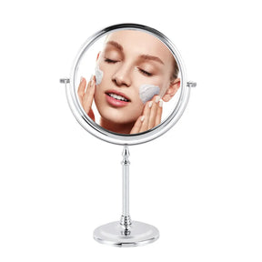 Espelho de Maquiagem 8 Polegadas - Ampliação 10x com Rotação 360º