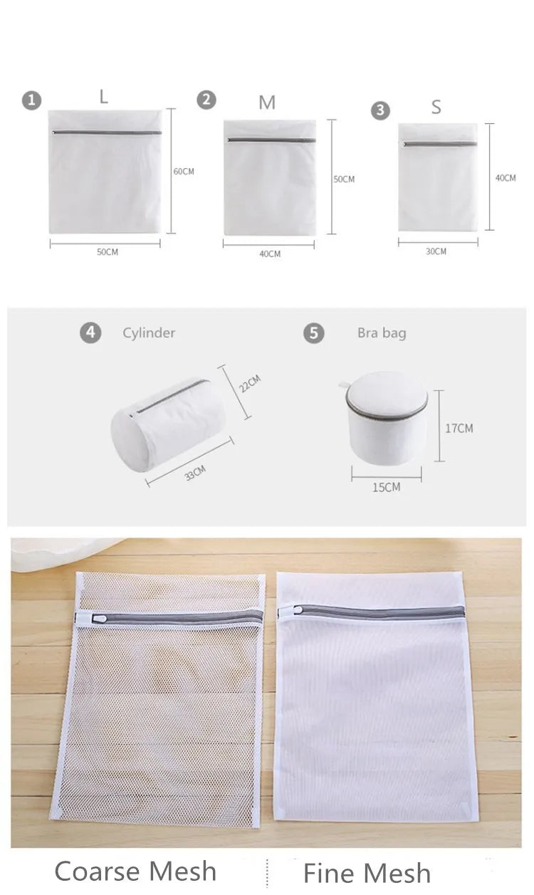 Kit Sacos de Malha para Roupas Delicadas