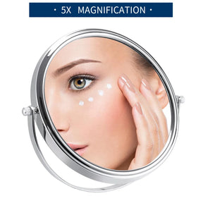 Espelho de Maquiagem 8 Polegadas - Ampliação 10x com Rotação 360º