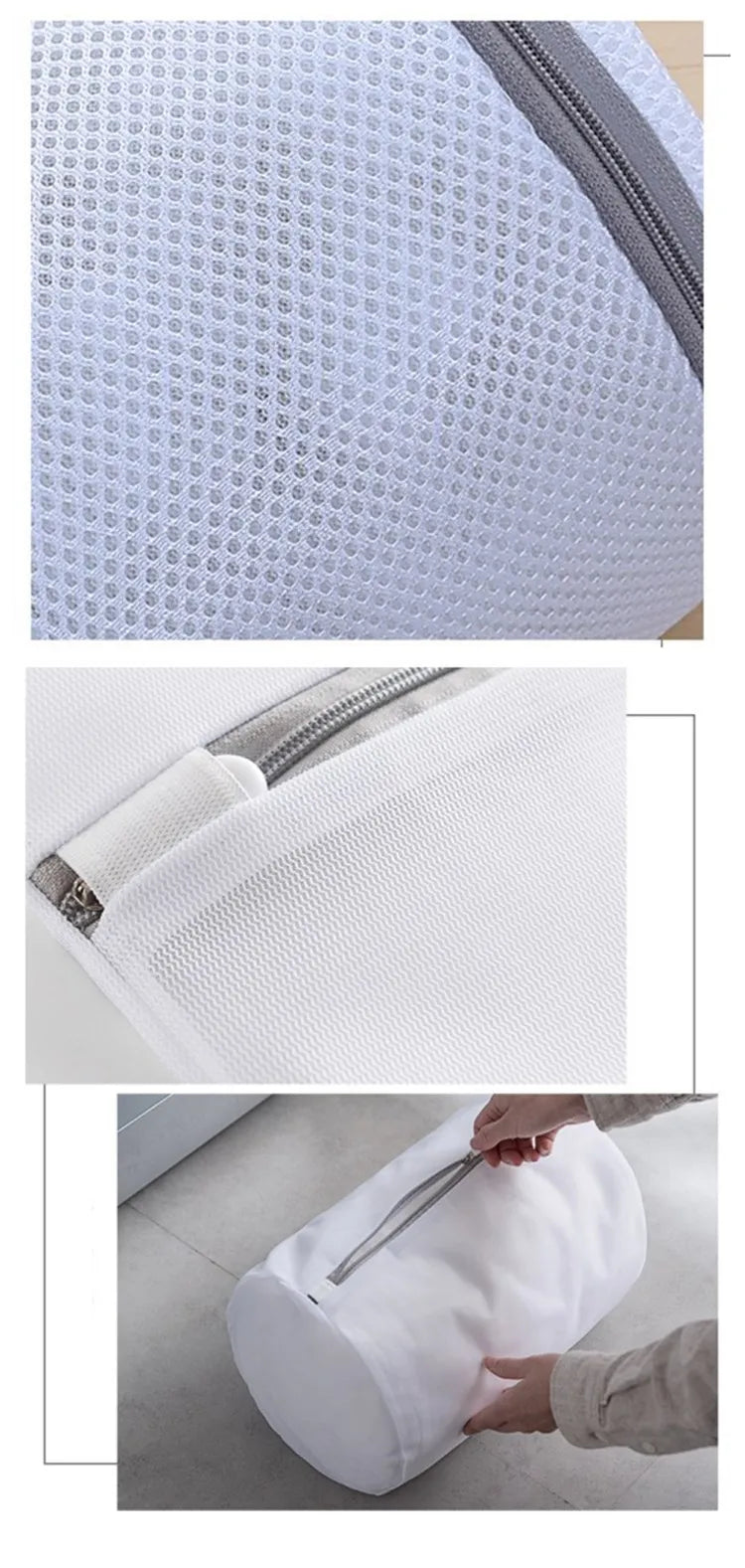 Kit Sacos de Malha para Roupas Delicadas