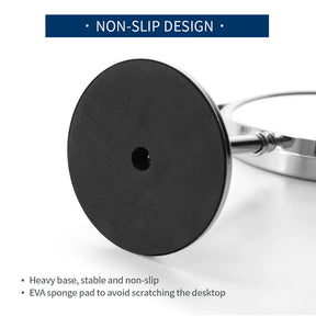 Espelho de Maquiagem 8 Polegadas - Ampliação 10x com Rotação 360º