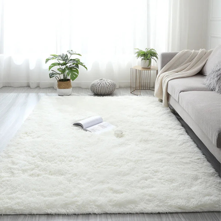 Tapete de Pelúcia Degrade - Macio e Antiderrapante para Quarto