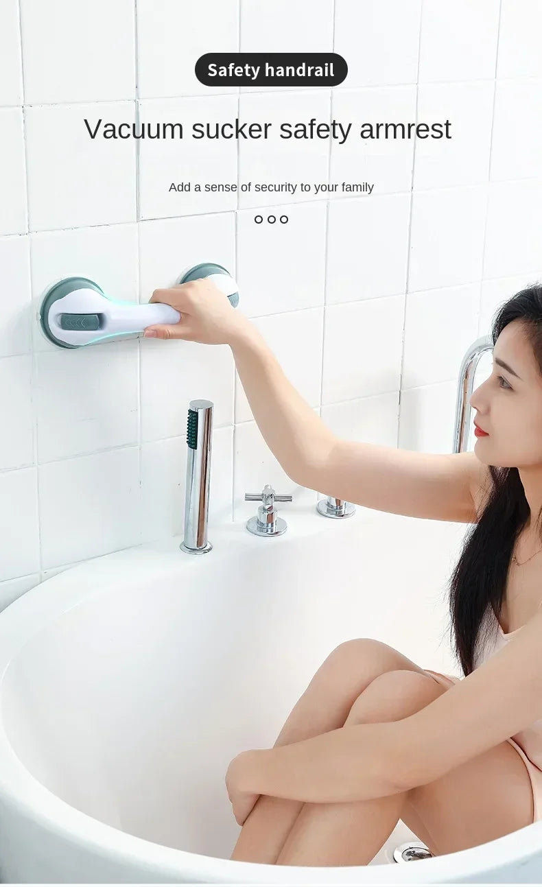 Barra de Apoio de Segurança para Banheiro - Ventosa - Sem Furo