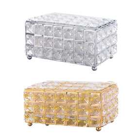 Caixa de Lenços de Cristal Luxo - Estilo Nórdico