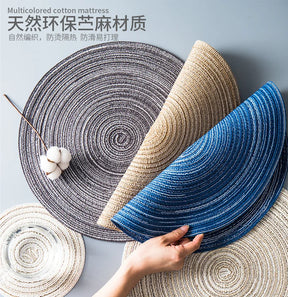 Jogo Americano Redondo de Linho - para Mesa Posta