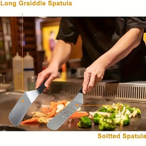 Kit 3 Utensílios Churrasco - Aço Inox com Cabo Térmico