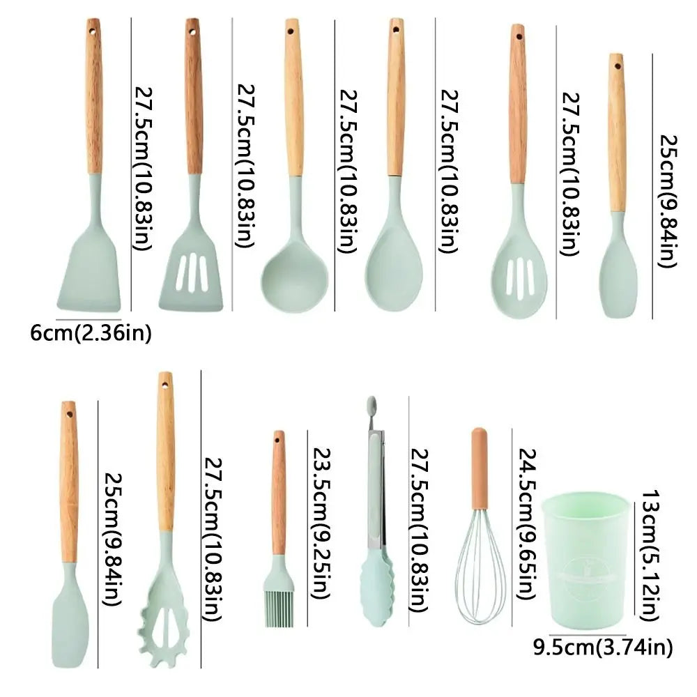 Kit Utensílios de Silicone Premium - Resistente ao Calor