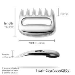 Garfos de Corte Garra Estilo Urso -em Aço Inox 6 Dentes