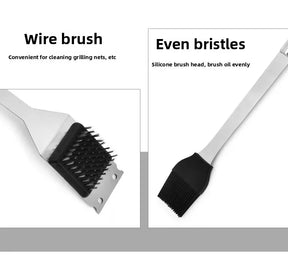 Kit Churrasco Portátil - Utensílios de Aço Inox