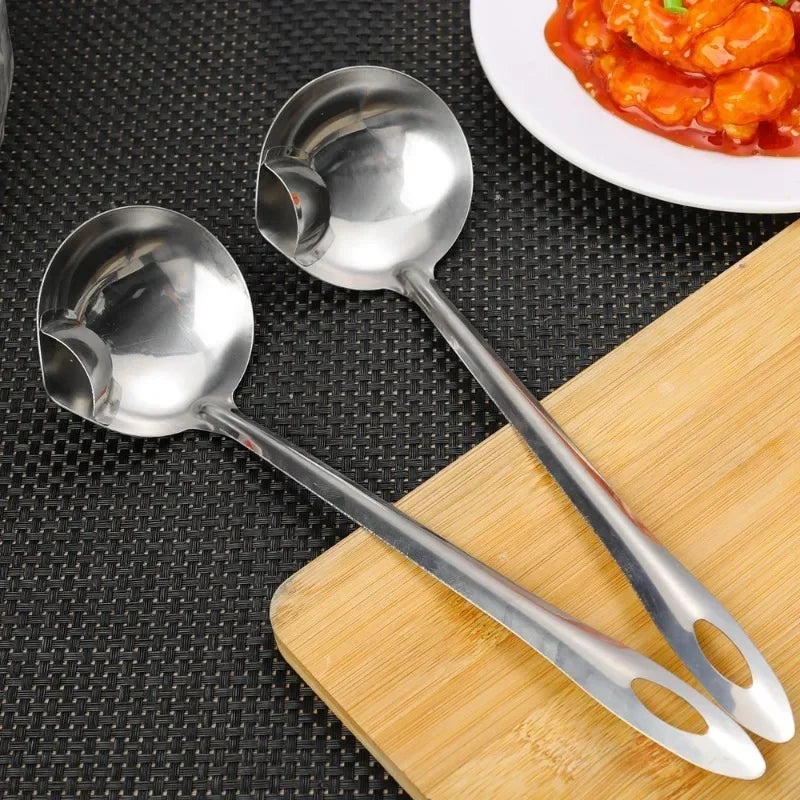 Colher de Sopa com Filtro - Em Aço Inoxidável para Óleo