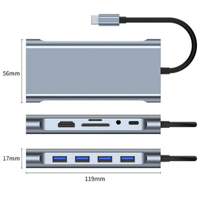 HUB USB-C 11 em 1 para MacBook - 4K HDMI e PD 87W