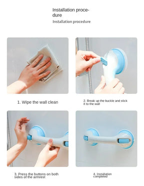 Barra de Apoio de Segurança para Banheiro - Ventosa - Sem Furo