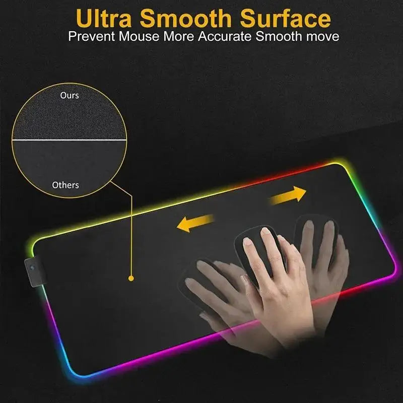 Mousepad Via Láctea Gamer - Em Microfibra com LED RGB