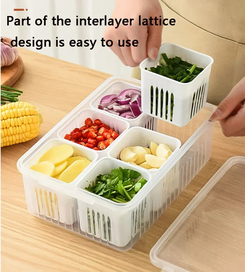 Organizador de Alimentos para Geladeira - De Plástico PP
