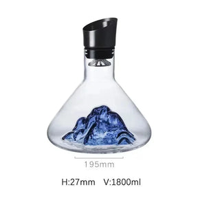 Decantador de Vinho em Cascata - De Cristal e Sem Chumbo