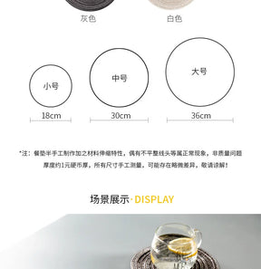 Jogo Americano Redondo de Linho - para Mesa Posta