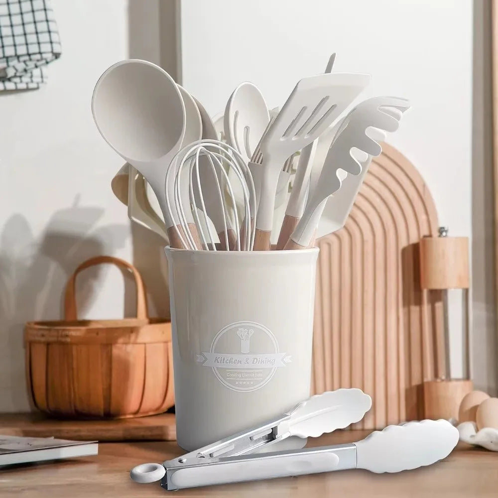 Kit Utensílios de Silicone Premium - Resistente ao Calor