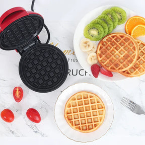 Máquina de Waffle Compacta - 350W com Placas Antiaderentes