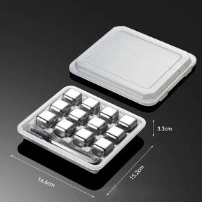 Cubos de Gelo Reutilizáveis - De Aço Inox 304 para Uísque
