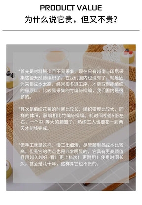 Cesta Artesanal em Vime Natural - Pães e Frutas