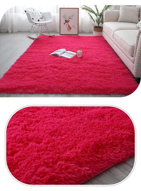 Tapete de Pelúcia Degrade - Macio e Antiderrapante para Quarto