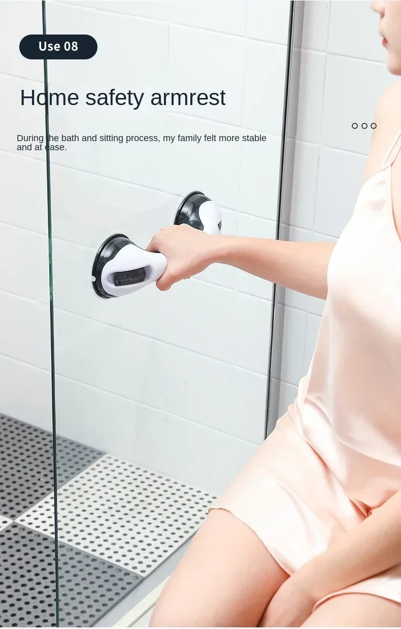 Barra de Apoio de Segurança para Banheiro - Ventosa - Sem Furo